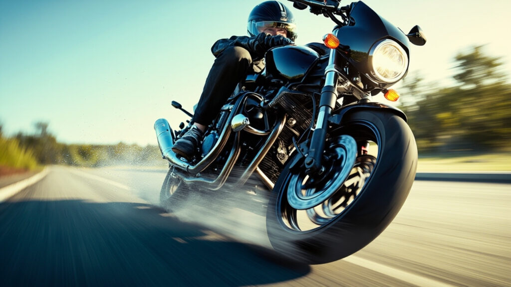 Symptôme de roulement de direction d'Une moto