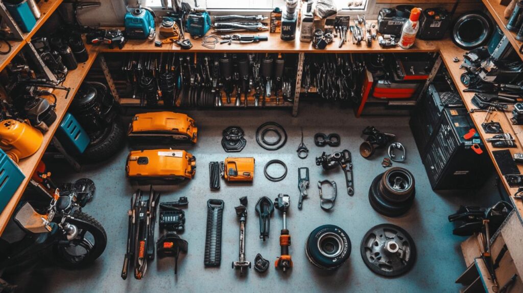 pieces dans un garage