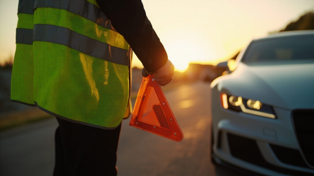 Qui doit fournir le gilet et le triangle de sécurité en cas de prêt ou d'emplacement ?