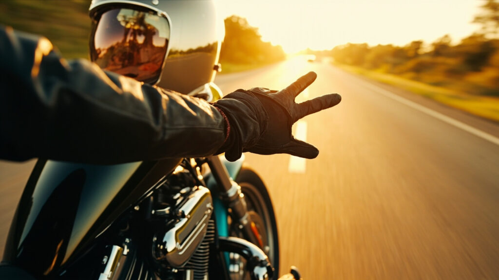 Comment un motard dit merci : le langage secret de la courtoisie à moto